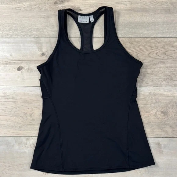 Athleta Women’s Inversion Mesh Racerback Black Tank Top - Picture 2 of 9